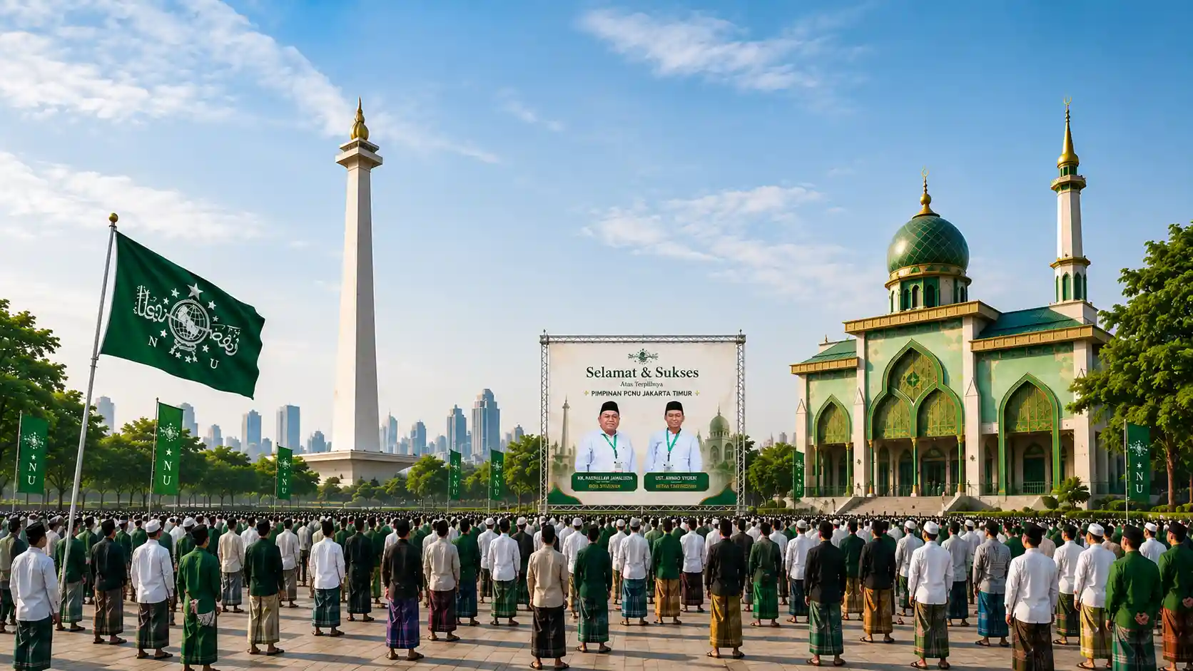 Kebersamaan pengurus dan warga PCNU Pengurus Cabang Kabupaten Pangandaran